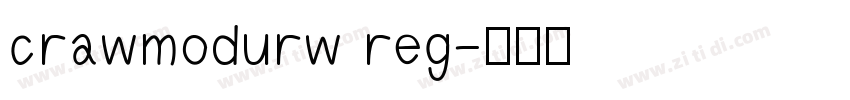 crawmodurw reg字体转换